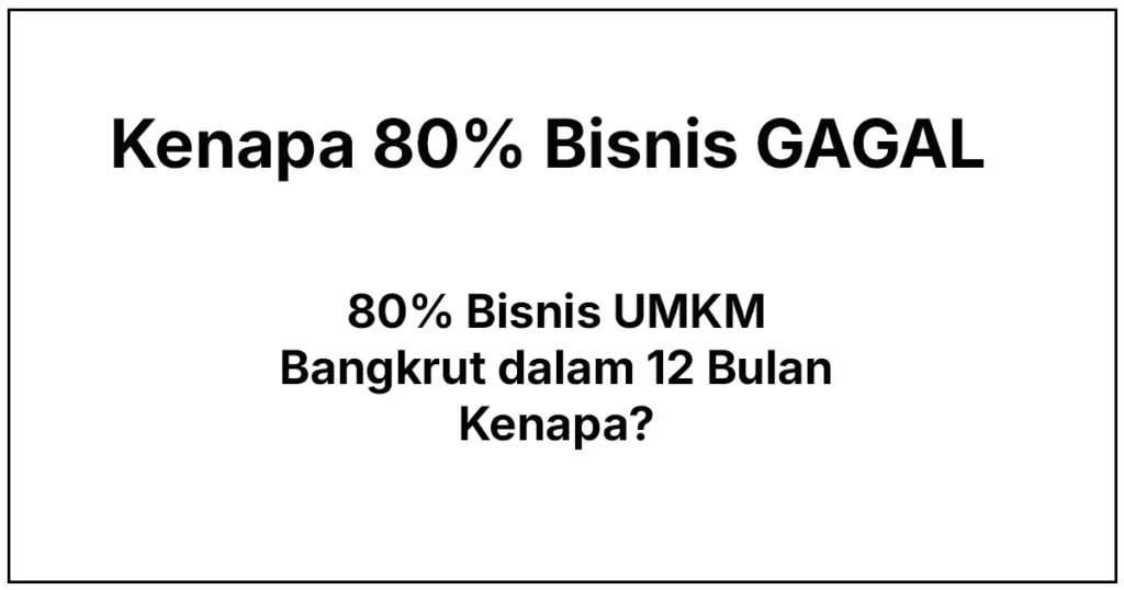 Kenapa 80% Bisnis UMKM Mati Dalam 12 Bulan